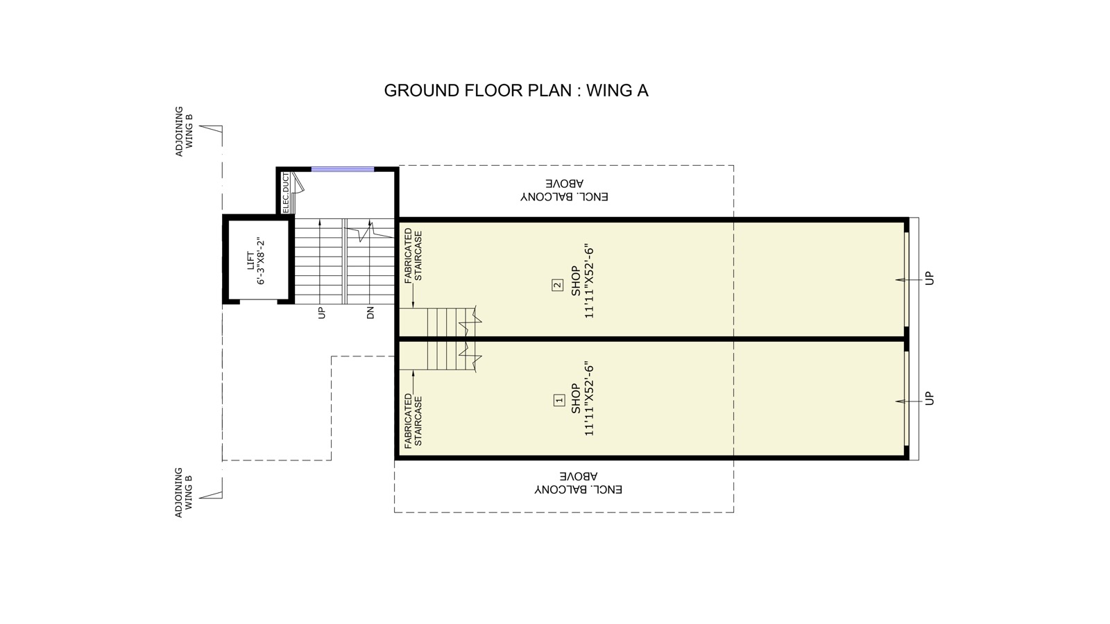Atelier — ground + 7 floors — ground floor plan